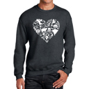Gray XL Halloween Heart - Men's Word Art Crewneck Sweatshirt