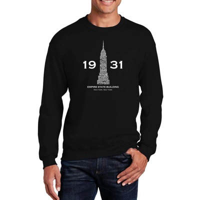 Empire State Building - Mens Word Art Crewneck Sweatshirt