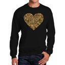 Black Medium Fall Vibes  - Men's Word Art Crewneck Sweatshirt