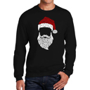 Black XXL Feliz Navidad Santa Claus - Men's Word Art Crewneck Sweatshirt
