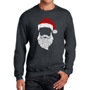 Gray Small Feliz Navidad Santa Claus - Men's Word Art Crewneck Sweatshirt