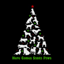  Here Comes Santa Paws - Men's Word Art Crewneck Sweatshirt
