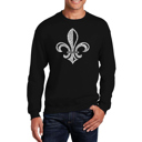  Fleur De Lis - Men's Word Art Crewneck Sweatshirt
