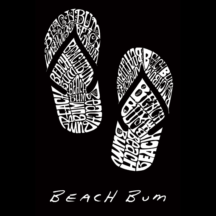 Beach Bum - Men's Word Art Crewneck Sweatshirt