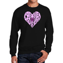 Black Large Forever In Our Hearts - Men's Word Art Crewneck Sweatshirt