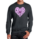 Gray Medium Forever In Our Hearts - Men's Word Art Crewneck Sweatshirt