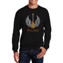 Black XXL Free Bird - Men's Word Art Crewneck Sweatshirt
