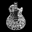  Rock Guitar Head - Mens Word Art Crewneck Sweatshirt