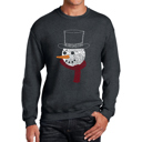 Gray Large Snowman Face - Men's Word Art Crewneck Sweatshirt