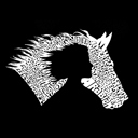  Girl Horse - Men's Word Art Crewneck Sweatshirt