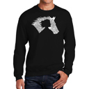 Black XL Girl Horse - Men's Word Art Crewneck Sweatshirt