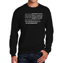 Black Small Glory Hallelujah Flag - Mens Word Art Crewneck Sweatshirt