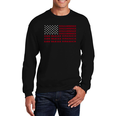 God Bless America - Mens Word Art Crewneck Sweatshirt
