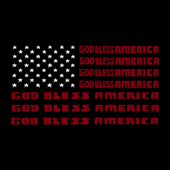 God Bless America - Mens Word Art Crewneck Sweatshirt