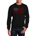 Black Small God Bless America - Mens Word Art Crewneck Sweatshirt