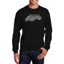  Guitar Head - Mens Word Art Crewneck Sweatshirt