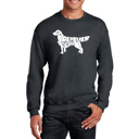 Gray Small Golden Retreiver - Mens Word Art Crewneck Sweatshirt