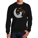 Black Large Lunar Bats - Men's Word Art Crewneck Sweatshirt