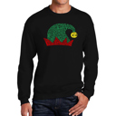  Christmas Elf Hat - Men's Word Art Crewneck Sweatshirt