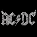  ACDC - Men's Word Art Crewneck Sweatshirt