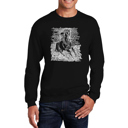 Black Large Horse Breeds - Men's Word Art Crewneck Sweatshirt