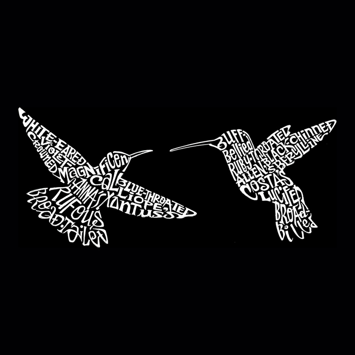Hummingbirds - Men's Word Art Crewneck Sweatshirt