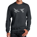 Gray XXXXL Hummingbirds - Men's Word Art Crewneck Sweatshirt