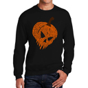 Black XXXL Evil Pumpkin - Men's Word Art Crewneck Sweatshirt
