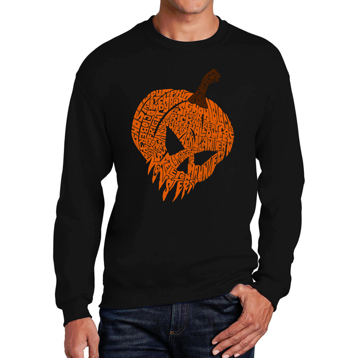 Evil Pumpkin - Men's Word Art Crewneck Sweatshirt