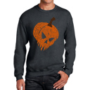Gray XXXXL Evil Pumpkin - Men's Word Art Crewneck Sweatshirt