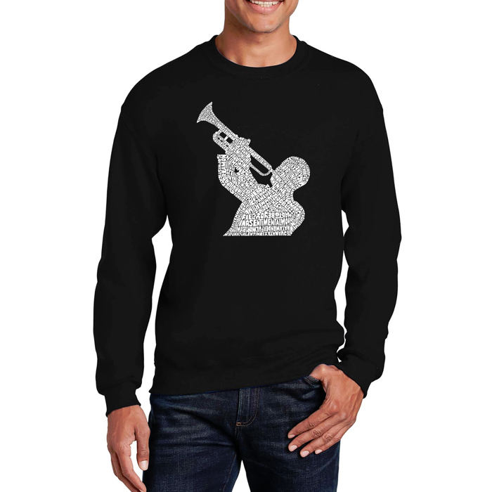All Time Jazz Songs - Men's Word Art Crewneck Sweatshirt