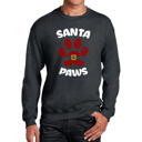 Gray XXXXL Santa Paws - Men's Word Art Crewneck Sweatshirt