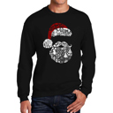 Black Large Santa Pics - Men's Word Art Crewneck Sweatshirt