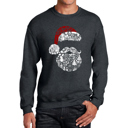 Gray XL Santa Pics - Men's Word Art Crewneck Sweatshirt