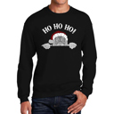 Black Small Peeking Santa - Men's Word Art Crewneck Sweatshirt