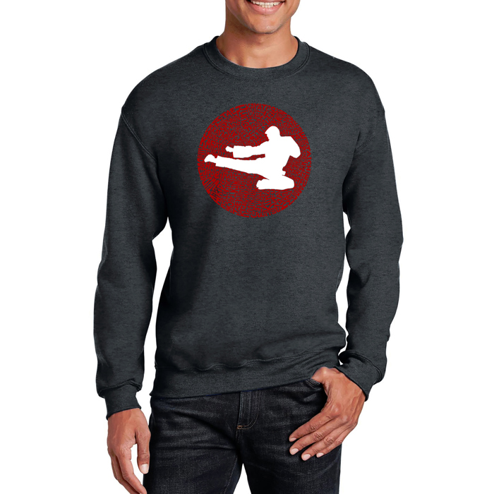 Types of Martial Arts - Men's Word Art Crewneck Sweatshirt
