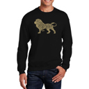  Lion - Mens Word Art Crewneck Sweatshirt