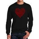 Black Small Love Yourself - Men's Word Art Crewneck Sweatshirt
