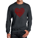 Gray XXXL Love Yourself - Men's Word Art Crewneck Sweatshirt