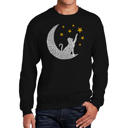  Cat Moon - Men's Word Art Crewneck Sweatshirt