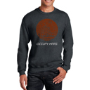 Gray Large Occupy Mars - Mens Word Art Crewneck Sweatshirt
