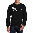 Black Large Heavy Metal - Mens Word Art Crewneck Sweatshirt