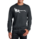 Gray Large Heavy Metal - Mens Word Art Crewneck Sweatshirt