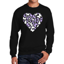  Butterfly Heart - Men's Word Art Crewneck Sweatshirt
