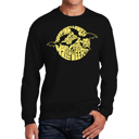 Black XXL Men's Word Art Crewneck Sweatshirt - Halloween Bats