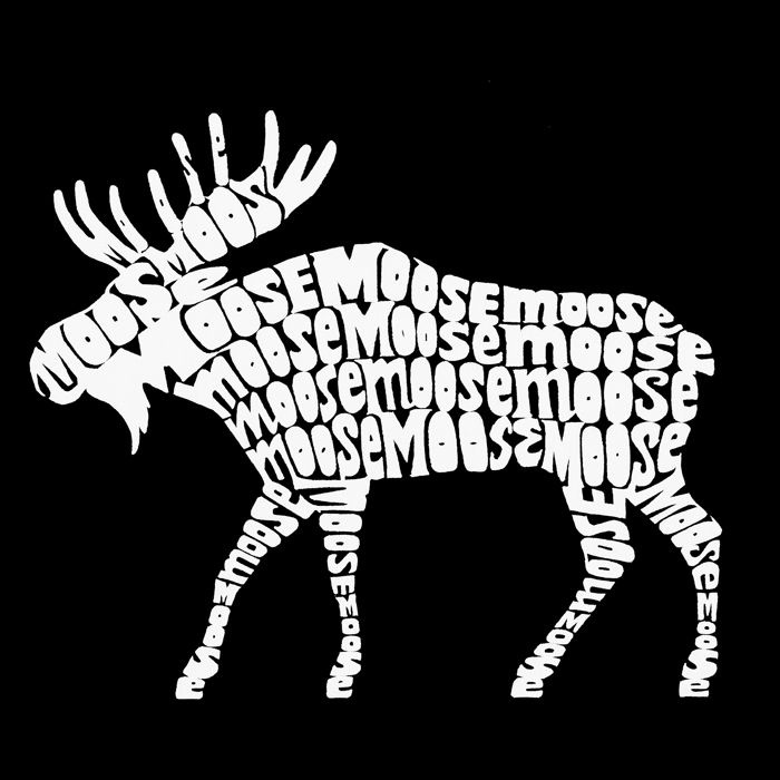 Moose - Men's Word Art Crewneck Sweatshirt
