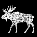  Moose - Men's Word Art Crewneck Sweatshirt