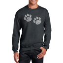 Gray XXXL Meow Cat Prints - Mens Word Art Crewneck Sweatshirt