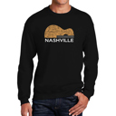  Nashville Guitar - Men's Word Art Crewneck Sweatshirt