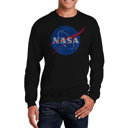 Black Large NASA's Most Notable Missions - Men's Word Art Crewneck Sweatshirt